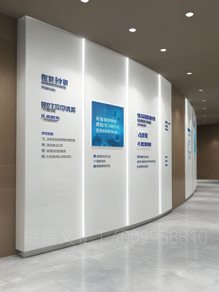 現(xiàn)代科技風(fēng)企業(yè)文化墻設(shè)計(jì)方法
