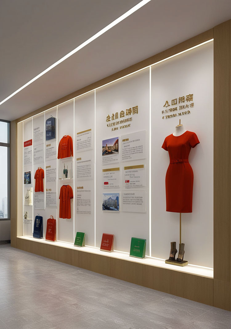 服裝展示文化墻設計方案大揭秘